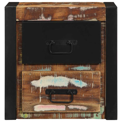 Nattbord Sengbord Tre Gjenvunnet Heltre flerfarget 40x35x40 cm