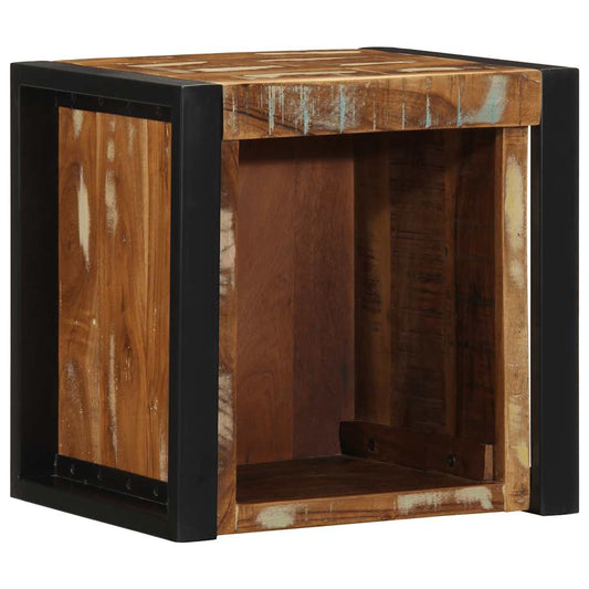 Nattbord Sengbord Tre Gjenvunnet Heltre flerfarget 40x35x40 cm