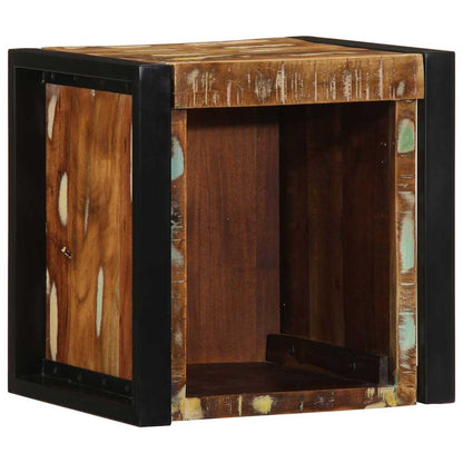 Nattbord Sengbord Tre Gjenvunnet Heltre flerfarget 40x35x40 cm
