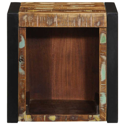 Nattbord Sengbord Tre Gjenvunnet Heltre flerfarget 40x35x40 cm