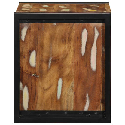 Nattbord Sengbord Tre Gjenvunnet Heltre flerfarget 40x35x40 cm