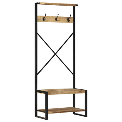 Hallmøbel Klesstativ 80x40x190 cm heltre grovt mangotre