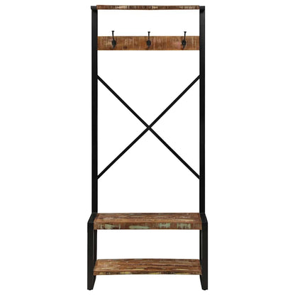 Hallmøbel Klesstativ flerfarget 80x40x190 cm gjenvunnet heltre