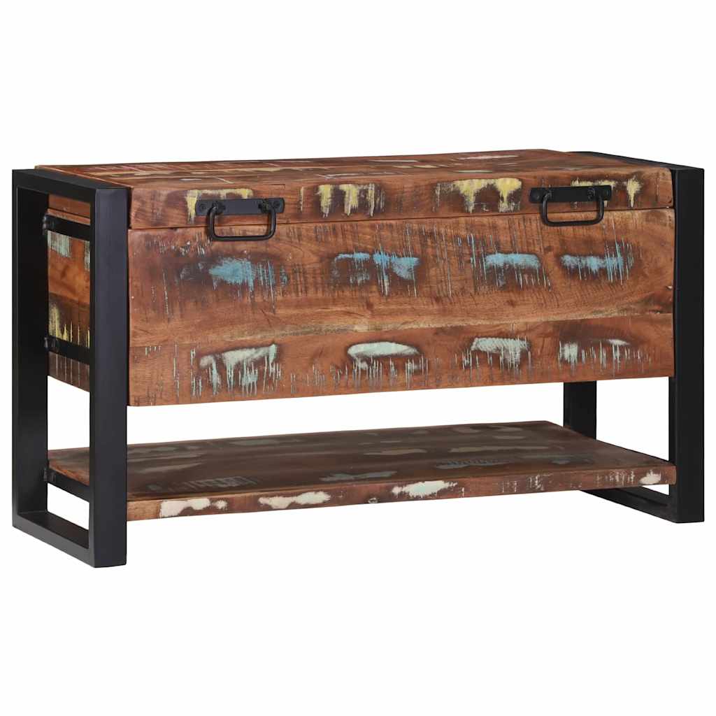 Oppbevaringskiste Flerfarget 80 x 35 x 45 cm Massivt gjenvunnet tre