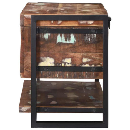 Oppbevaringskiste Flerfarget 80 x 35 x 45 cm Massivt gjenvunnet tre