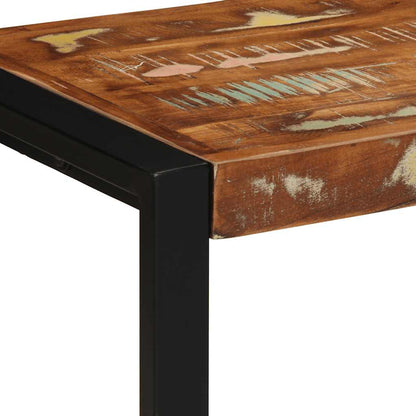 Sittebenk flerfarget 80x35x45 cm gjenvunnet heltre
