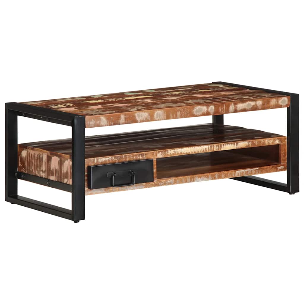 Salongbord Sofabord Tre Gjenvunnet Heltre flerfarget 90x50x36 cm