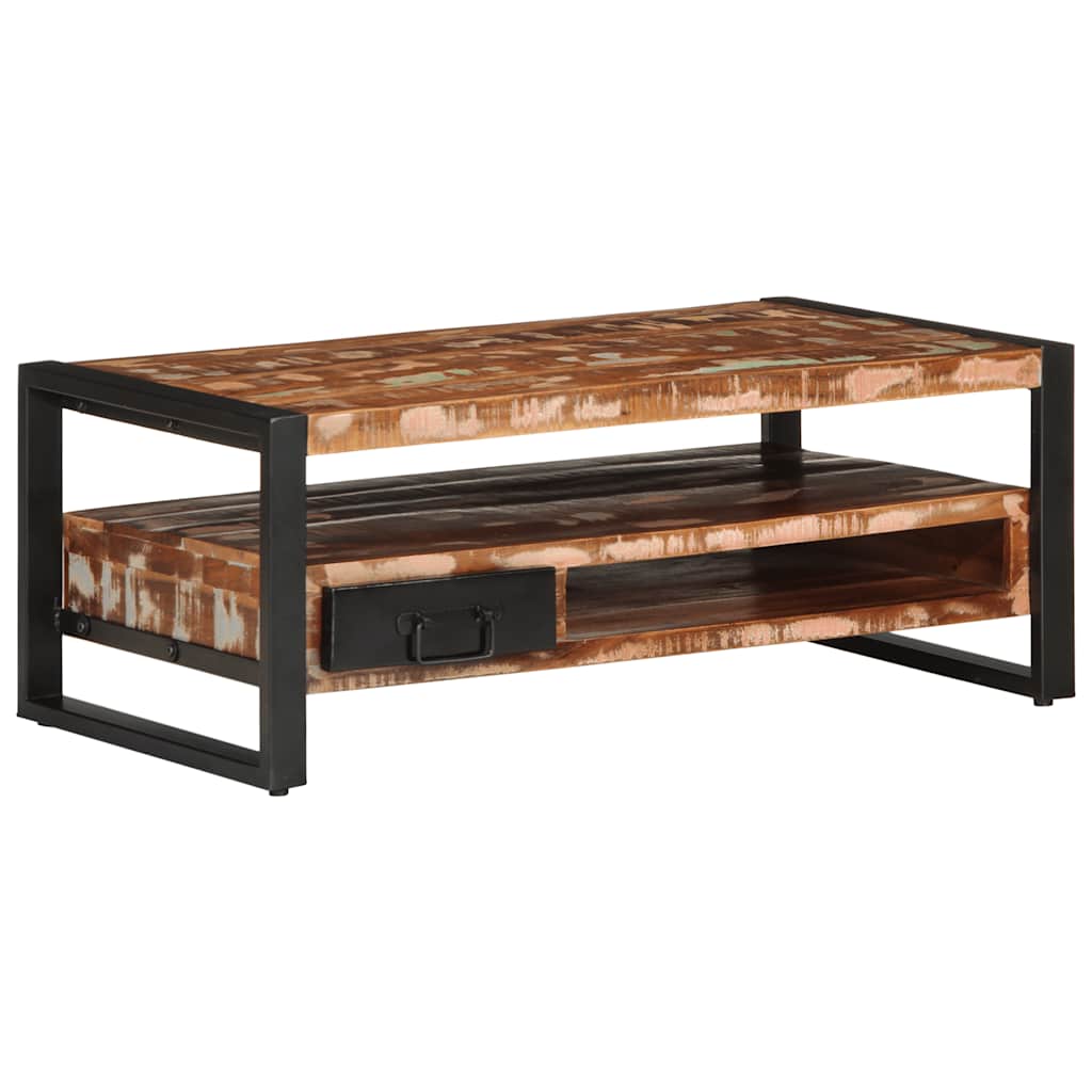 Salongbord Sofabord Tre Gjenvunnet Heltre flerfarget 90x50x36 cm