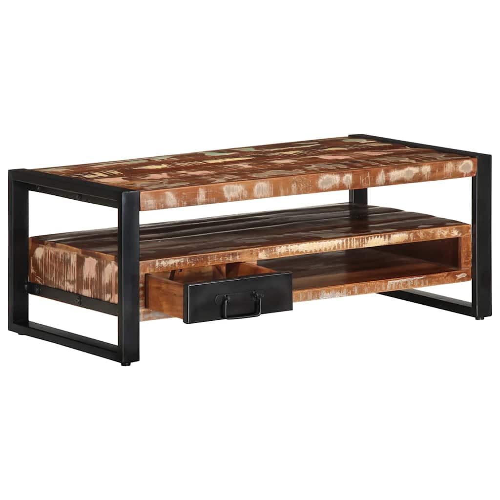 Salongbord Sofabord Tre Gjenvunnet Heltre flerfarget 90x50x36 cm