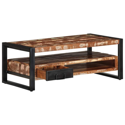 Salongbord Sofabord Tre Gjenvunnet Heltre flerfarget 90x50x36 cm
