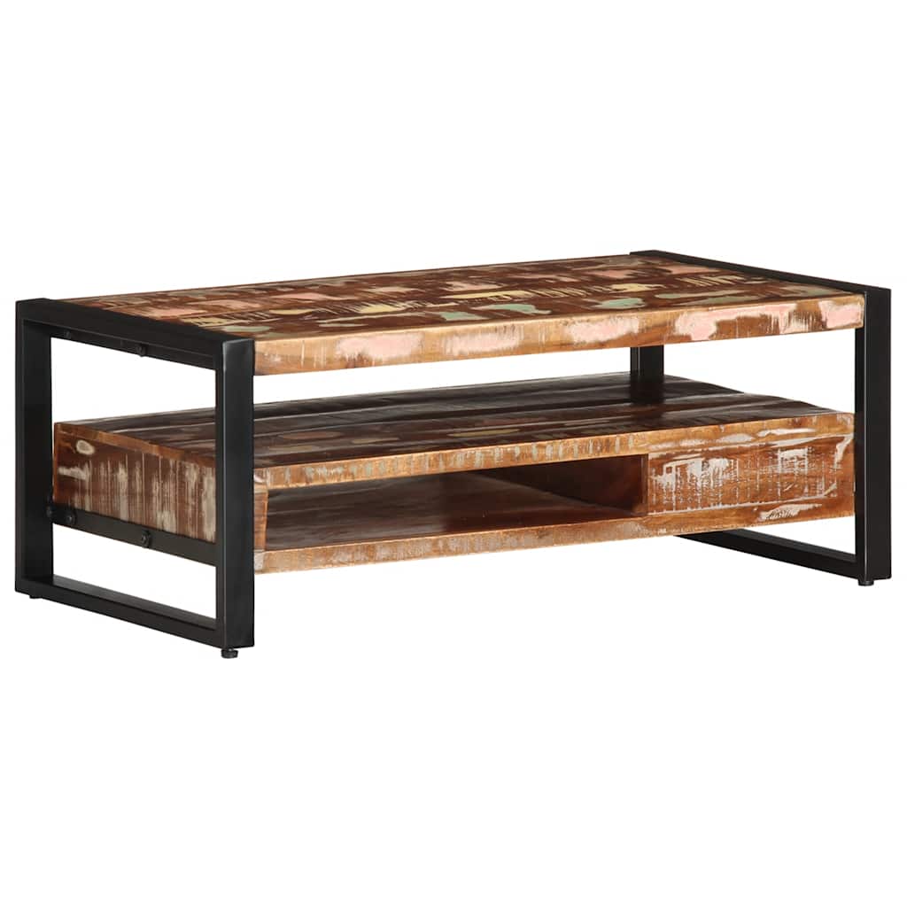Salongbord Sofabord Tre Gjenvunnet Heltre flerfarget 90x50x36 cm