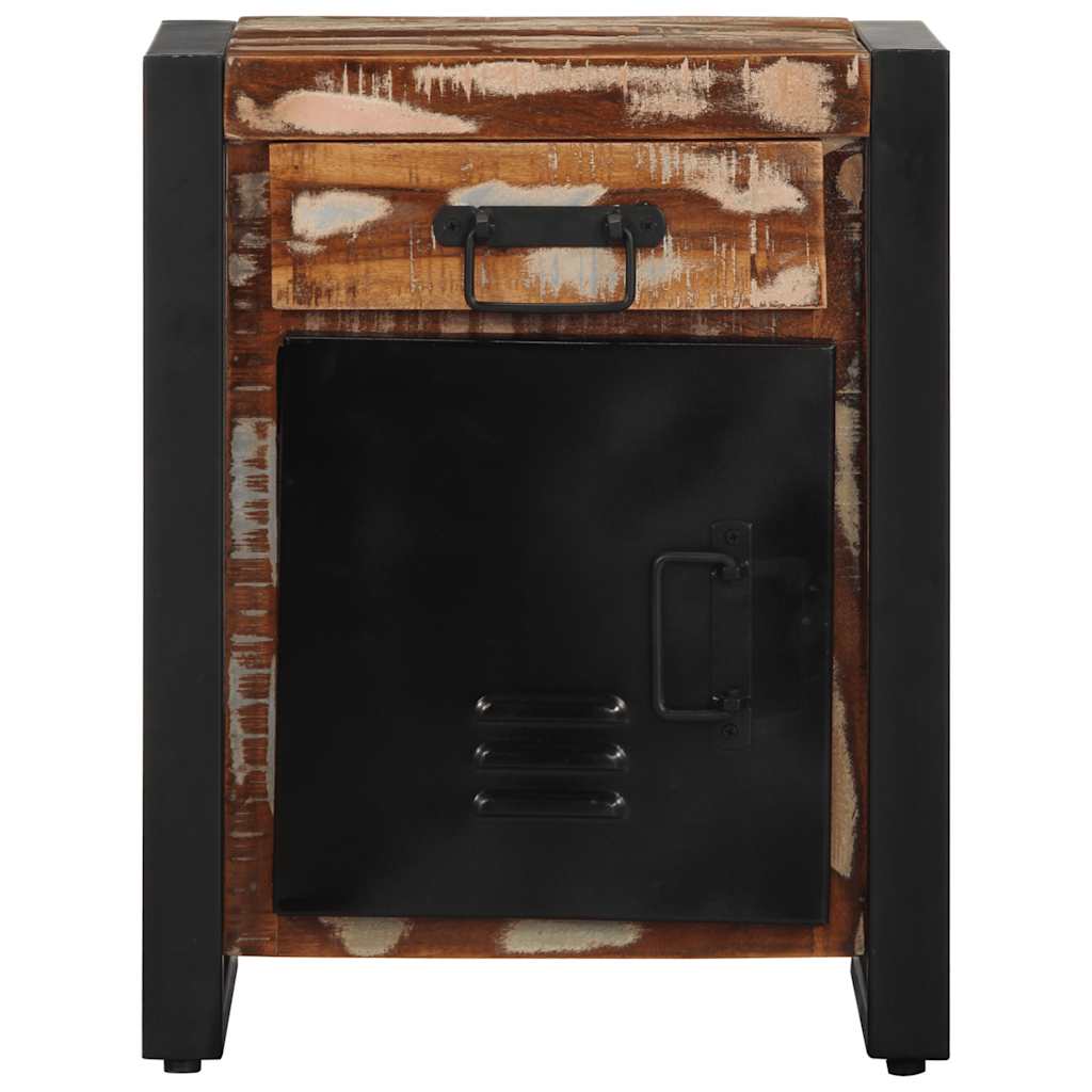 Nattbord Sengbord Tre Gjenvunnet Heltre flerfarget 40x30x50 cm