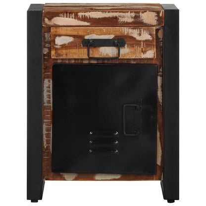 Nattbord Sengbord Tre Gjenvunnet Heltre flerfarget 40x30x50 cm