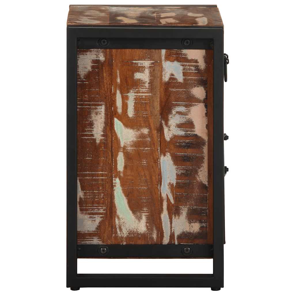 Nattbord Sengbord Tre Gjenvunnet Heltre flerfarget 40x30x50 cm