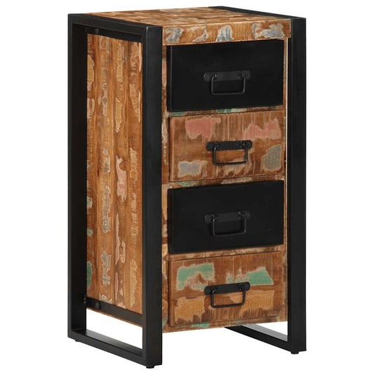Kommode Tre Gjenvunnet Heltre flerfarget 40x40x75 cm