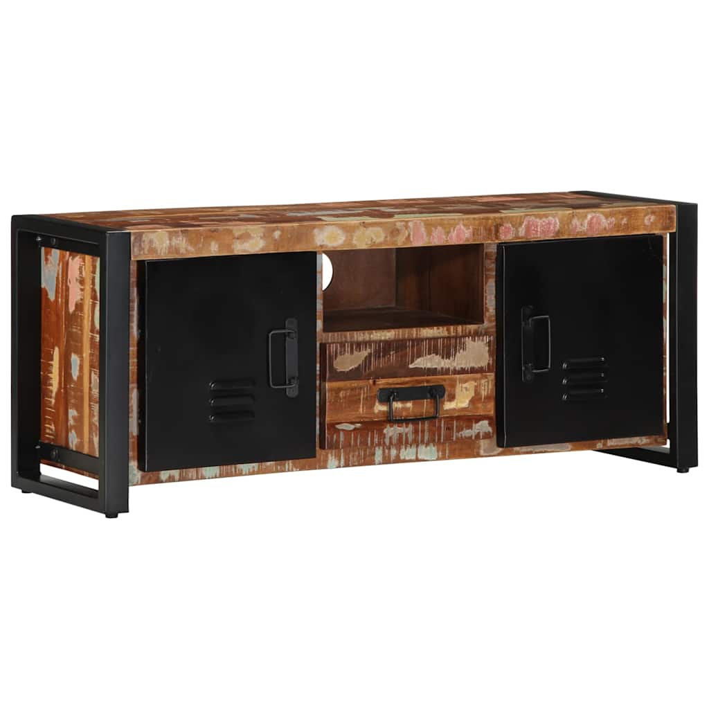 TV-Møbel Tre TV-benk gjenvunnet heltre 100x30x40 cm
