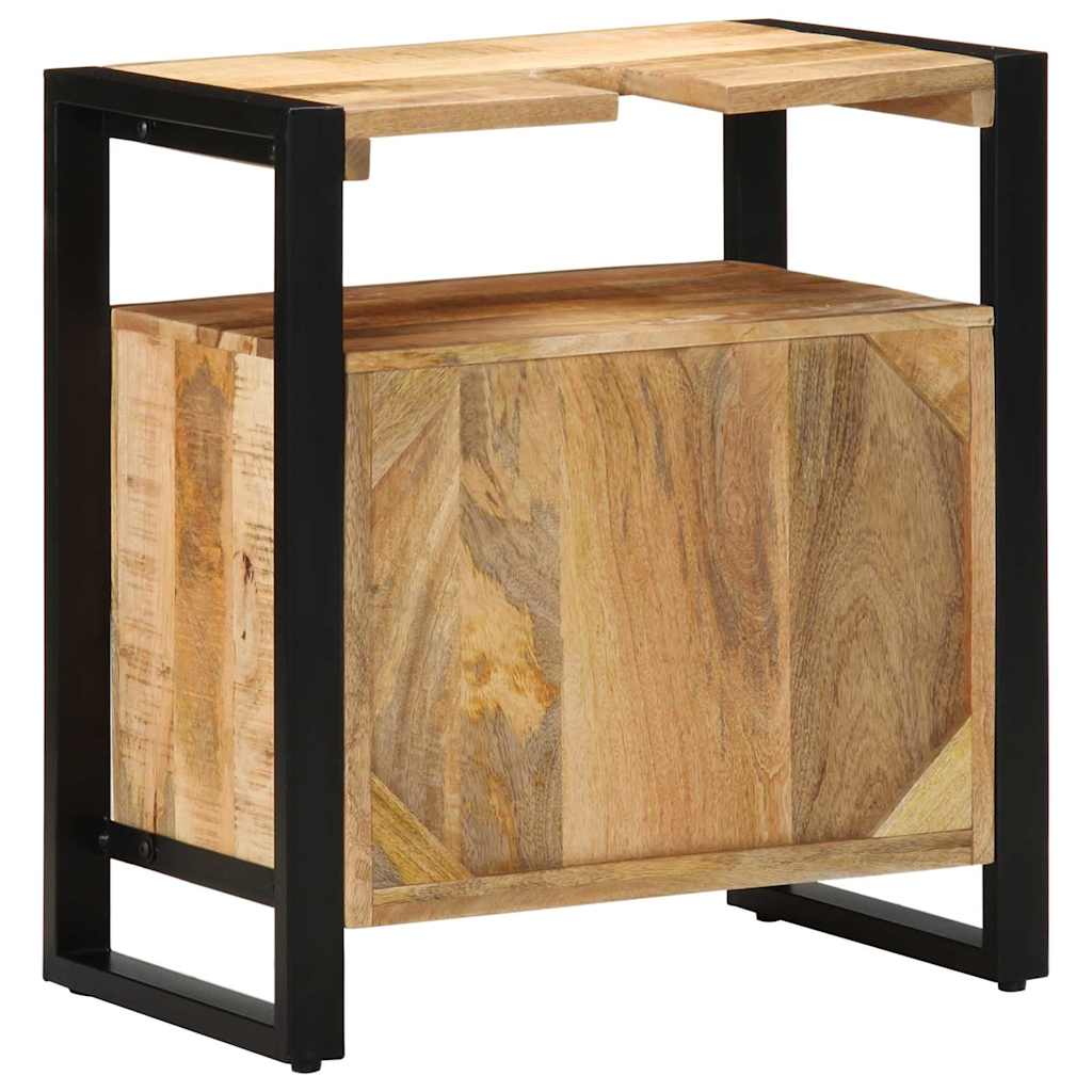 Baderomskap med hylle Brun 55 x 35 x 60 cm Massivt mangotre