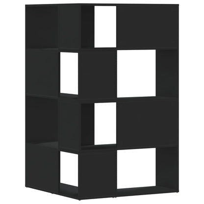 Bokhylle Svart for hjørne 4 etasjer 85x85x140 cm
