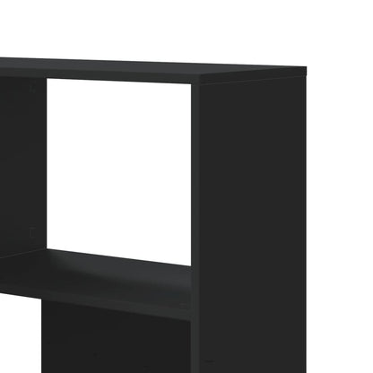 Bokhylle Svart for hjørne 4 etasjer 85x85x140 cm