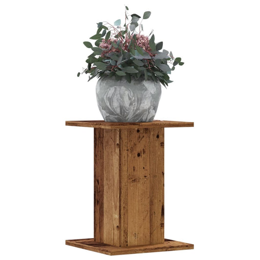 Blomsterstativ 2 stk Gammelt Tre 30x30x40 cm