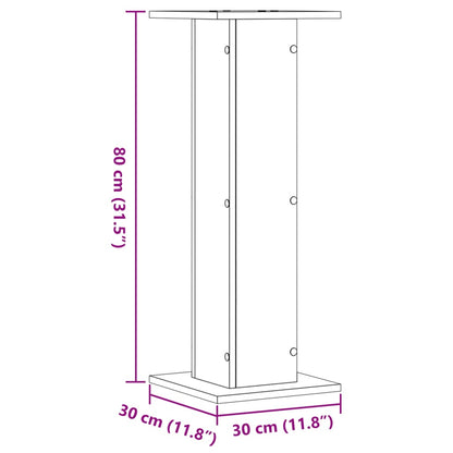 Plantestativer 2 stk sonoma eik 30x30x80 cm konstruert tre