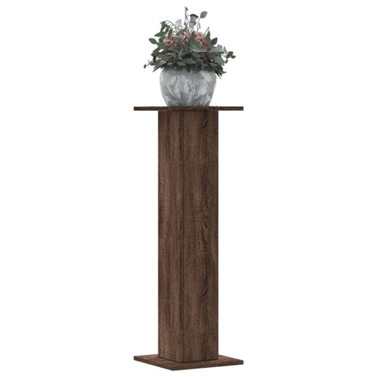 Blomsterstativ 2 stk Brun Eik 30x30x95 cm