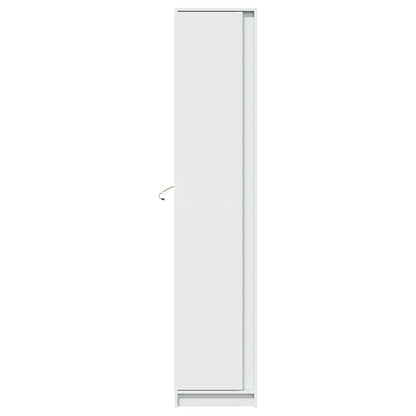 Skap Hvit med LED 41,5x32,5x200 cm