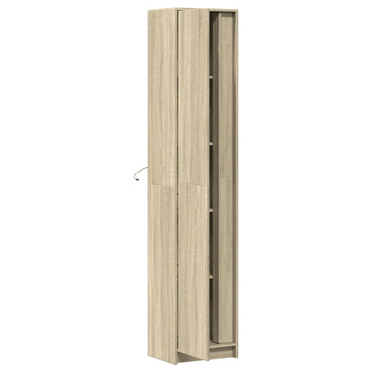 Skap Sonoma Eik med LED 41,5x32,5x200 cm
