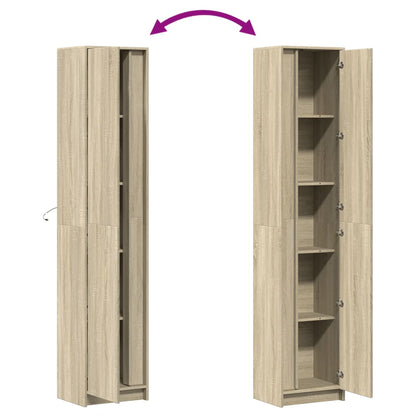 Skap Sonoma Eik med LED 41,5x32,5x200 cm