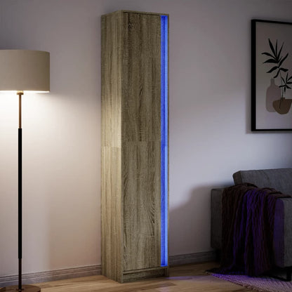 Skap Sonoma Eik med LED 41,5x32,5x200 cm