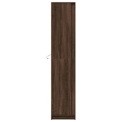 Skap Brun Eik med LED 41,5x32,5x200 cm
