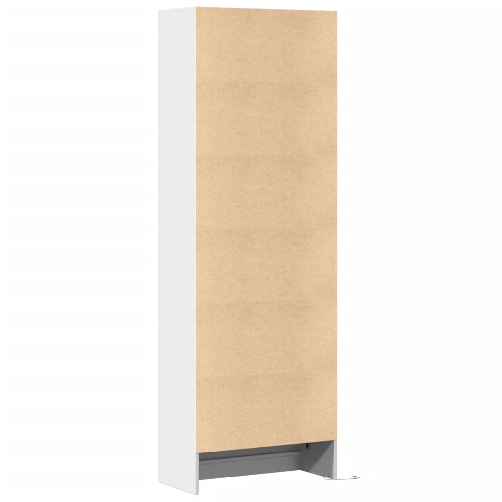Skap Hvit med LED 69x32,5x200 cm