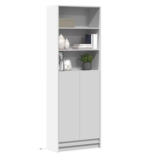 Skap Hvit med LED 69x32,5x200 cm