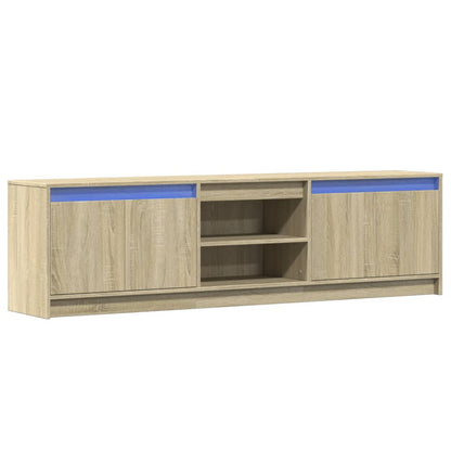 TV-Møbel Sonoma Eik TV-benk med LED 180x34x50 cm