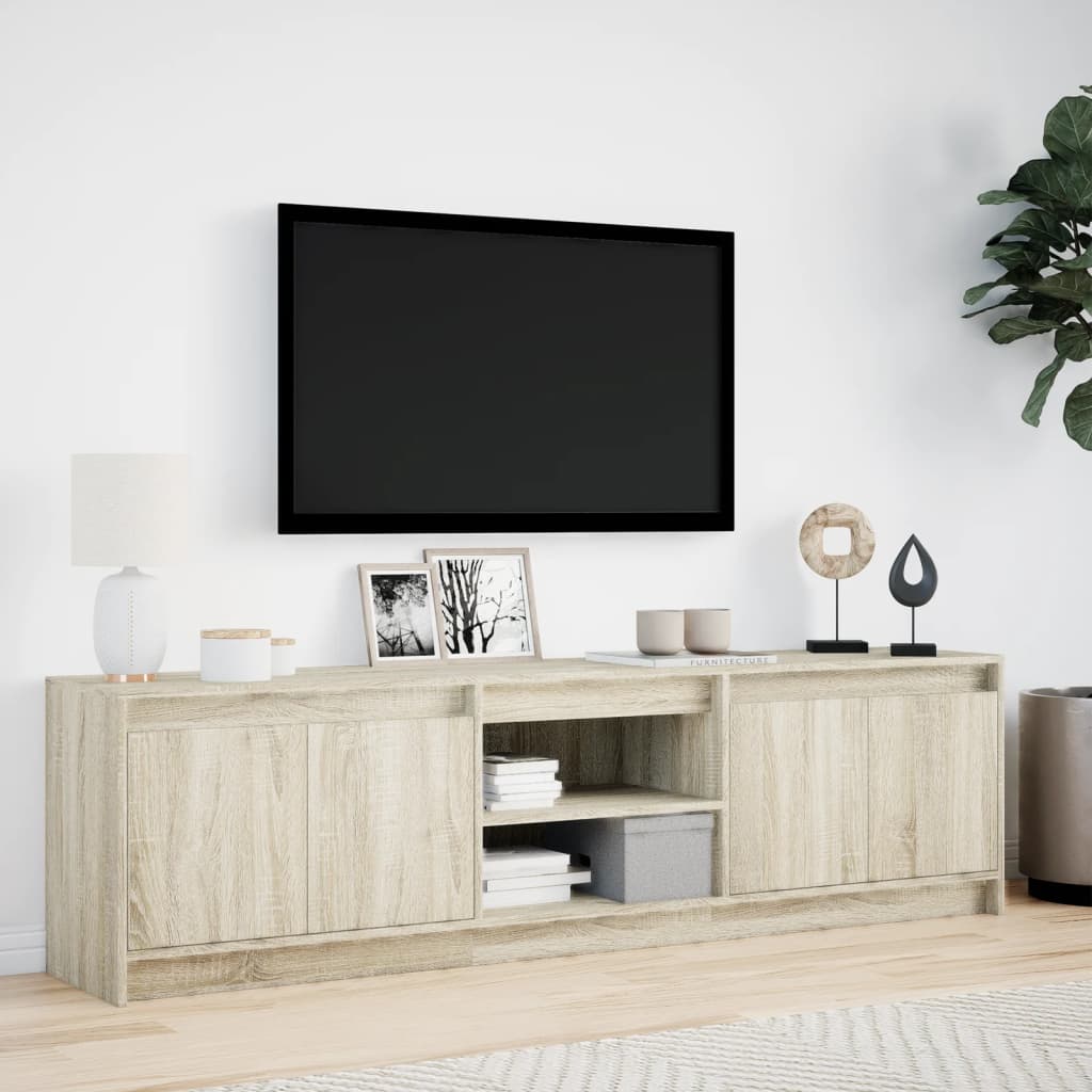 TV-Møbel Sonoma Eik TV-benk med LED 180x34x50 cm