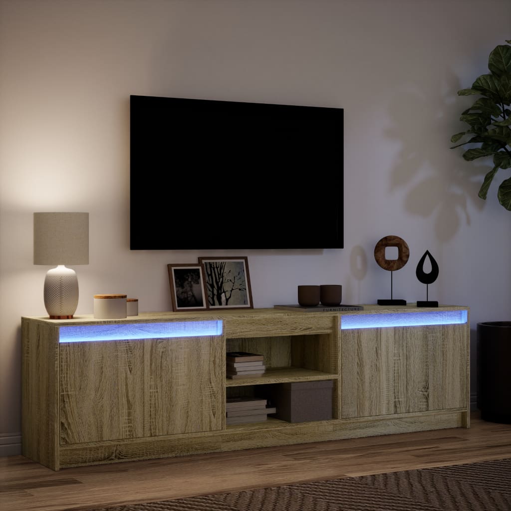 TV-Møbel Sonoma Eik TV-benk med LED 180x34x50 cm