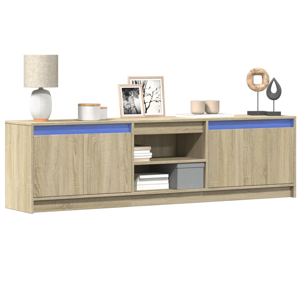 TV-Møbel Sonoma Eik TV-benk med LED 180x34x50 cm