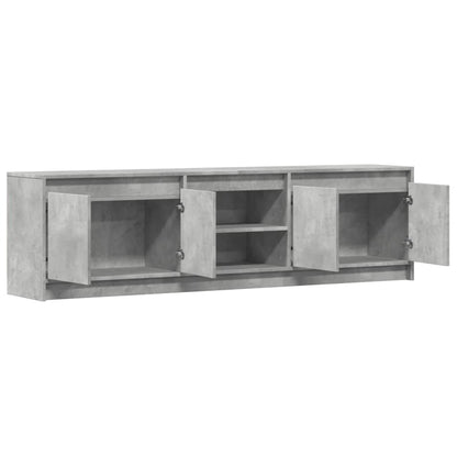 TV-Møbel Betonggrå TV-benk med LED 180x34x50 cm