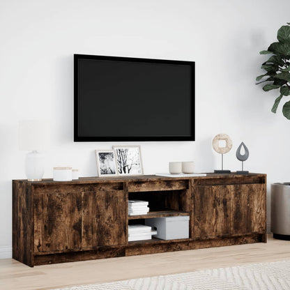 TV-Møbel Røkt EikTV-benk med LED 180x34x50 cm