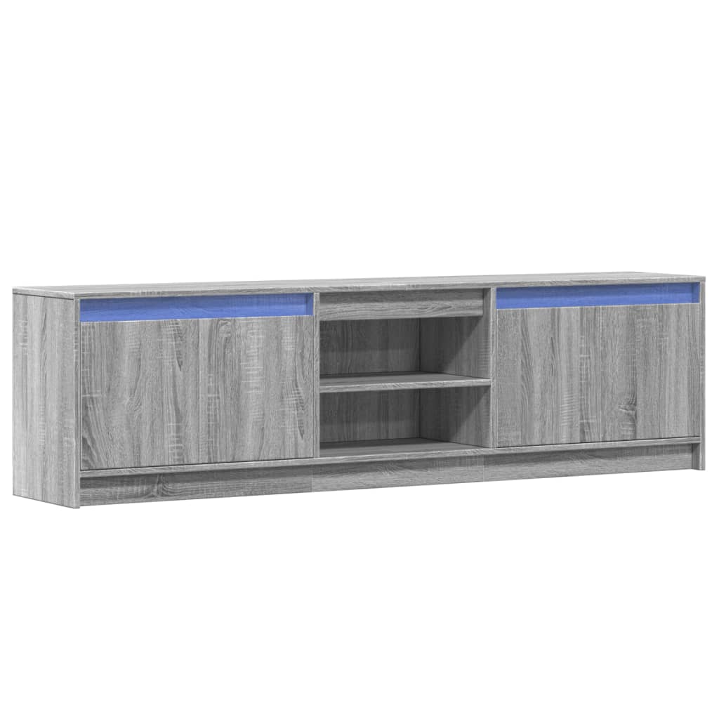 TV-Møbel Sonoma Grå TV-benk med LED 180x34x50 cm