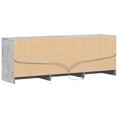 TV-Møbel Betonggrå TV-benk med LED 140x34x50 cm