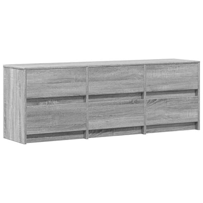 TV-Møbel Sonoma Grå TV-benk med LED 140x34x50 cm