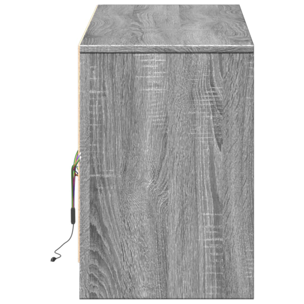 TV-Møbel Sonoma Grå TV-benk med LED 140x34x50 cm