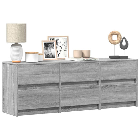 TV-Møbel Sonoma Grå TV-benk med LED 140x34x50 cm