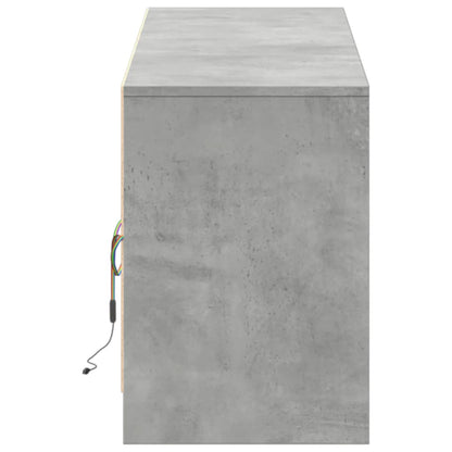 TV-Møbel Betonggrå TV-benk med LED 180x34x50 cm