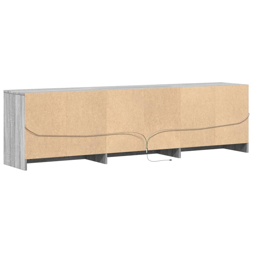 TV-Møbel Sonoma Grå TV-benk med LED 180x34x50 cm