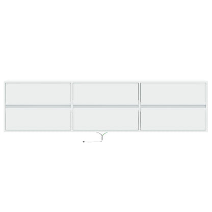 TV-Møbel Hvit TV-benk med LED 180x31x45 cm