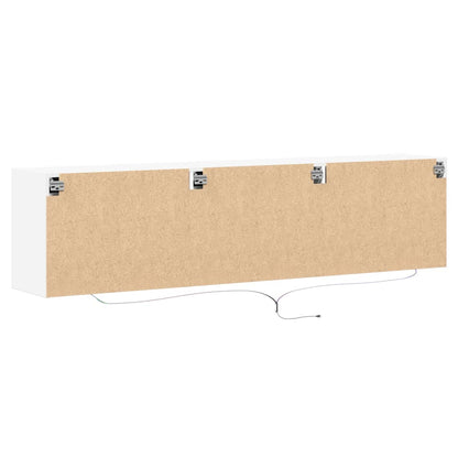TV-Møbel Hvit TV-benk med LED 180x31x45 cm