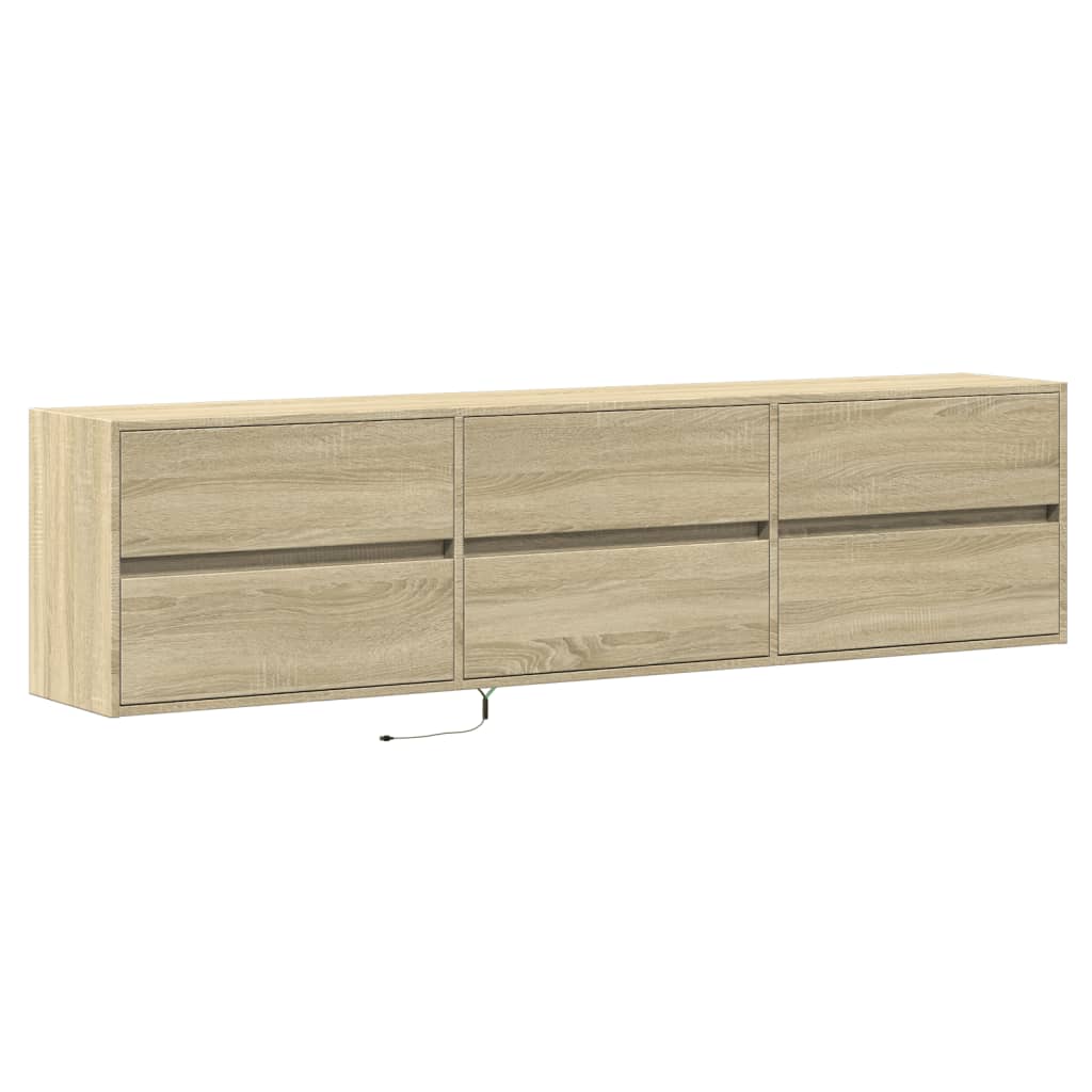 TV-Møbel Sonoma Eik TV-benk med LED 180x31x45 cm