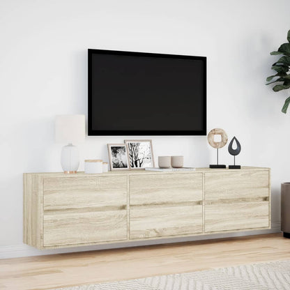 TV-Møbel Sonoma Eik TV-benk med LED 180x31x45 cm